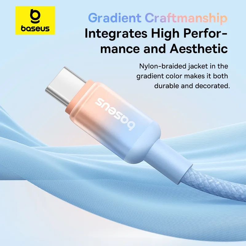 کابل USB-C بیسوس مدل Discolor Series 100W طول 2 متر