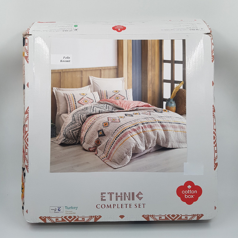 سرویس روتختی کاتن باکس مدل filix kiremit یک نفره 3 تکه