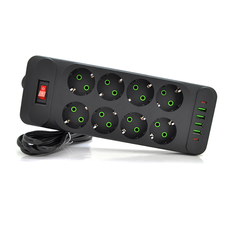 چندراهی برق پاورسوکت مدل F34u Type-C هشت خانه