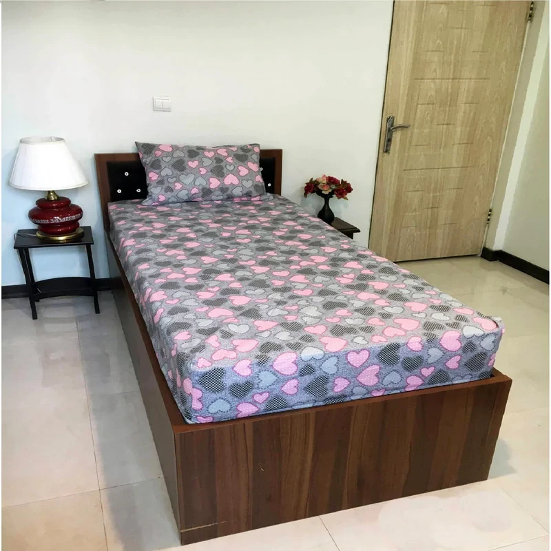 سرویس ملحفه آرین مدل قلب کد Ar120 یک نفره 2تکه