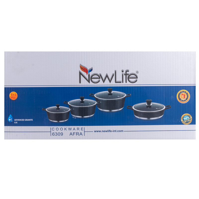 سرویس قابلمه گرانیتی 8 پارچه نیو لایف مدل AFRA-6309