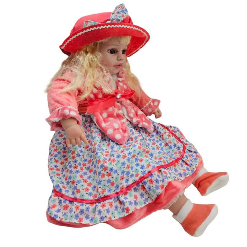 عروسک ناب سل مدل موزیکال دامن چین دار ارتفاع 60 سانتی متر کد BEAUTIFUL DOLL008