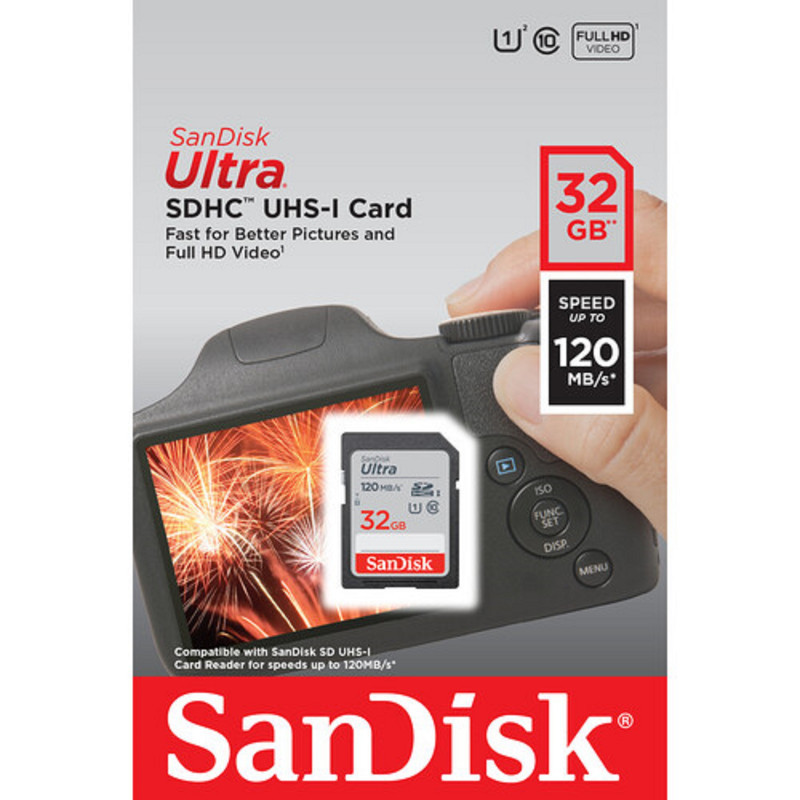 کارت حافظه SDHC  مدل Ultra کلاس 10 استاندارد UHS-I U1 سرعت 120MBs ظرفیت 32 گیگابایت