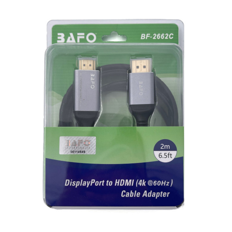 کابل تبدیل DISPLAY به HDMI بافو مدل BF-2662C طول 2 متر