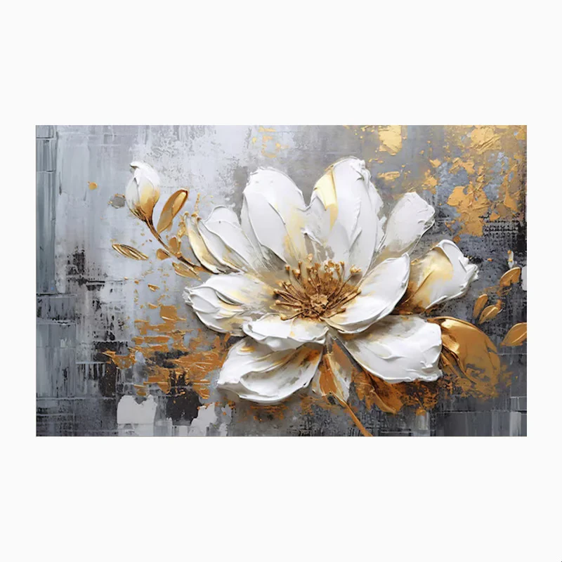 فرش پارچه‌ای مدل فرشینه طرح گل صد تومانی طلایی کد AR3058770