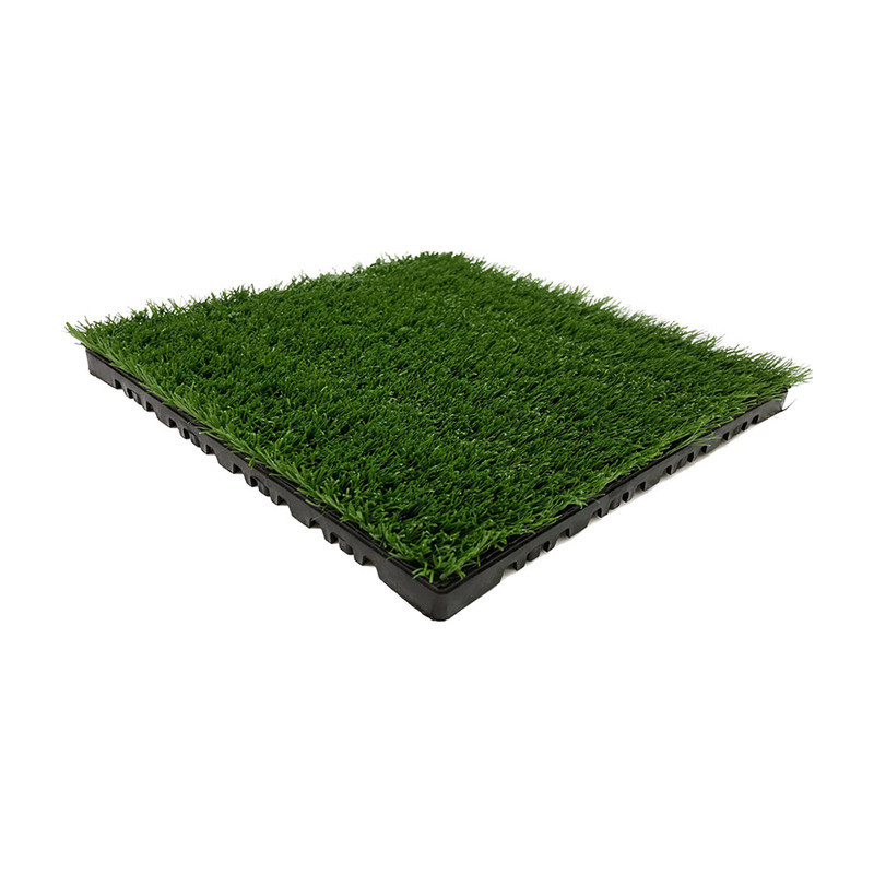 کفپوش مدل تایل چمن مصنوعی صدف 15 میلیمتر سایز 30x30 سانتی متر