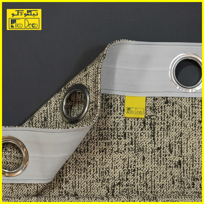 پرده پانچ تیکو دکو مدل ابریشم اسلب نویزی سایز 280 × 300 سانتی‌متر