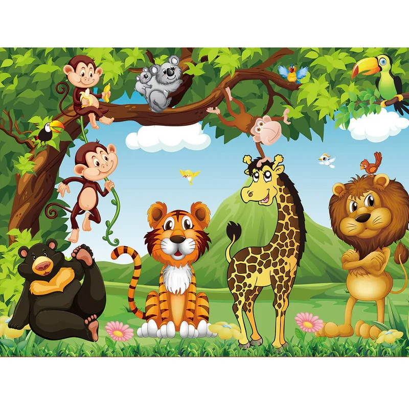پوستر دیواری اتاق کودک مدل حیوانات کد KA001