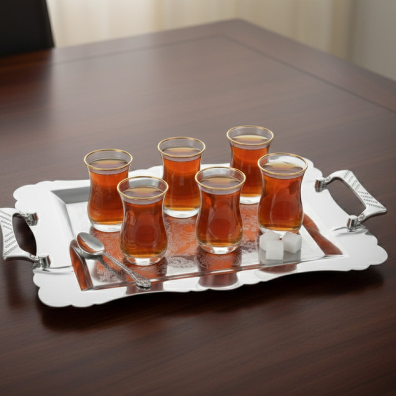 سینی دسته دار مدل OTC کد 18S-10 سایز 30*44 سانتی متر