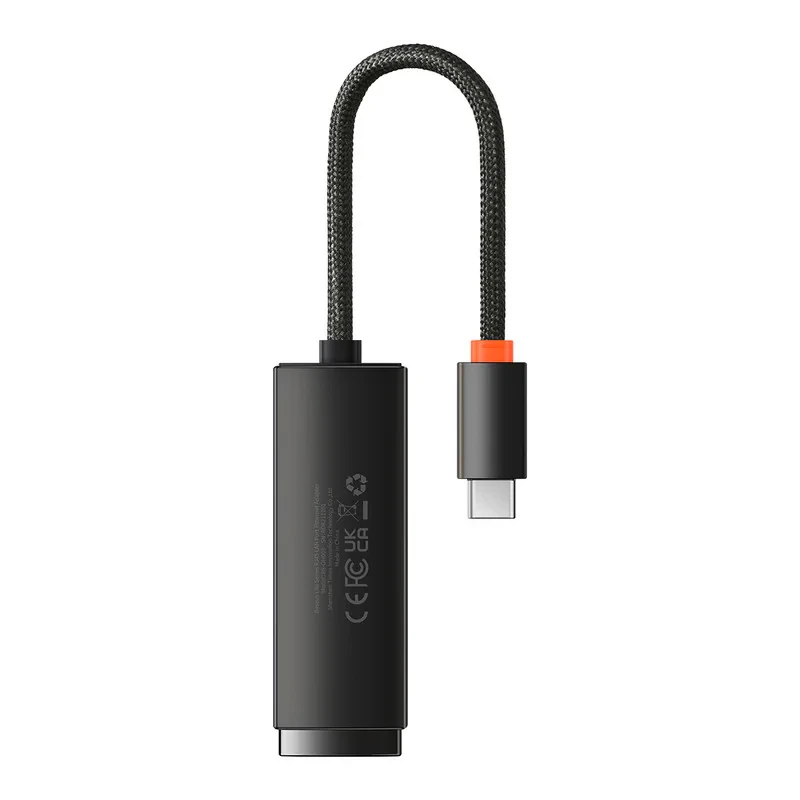 کابل تبدیل USB-C به LAN باسئوس مدل WKQX000201 100Mbps