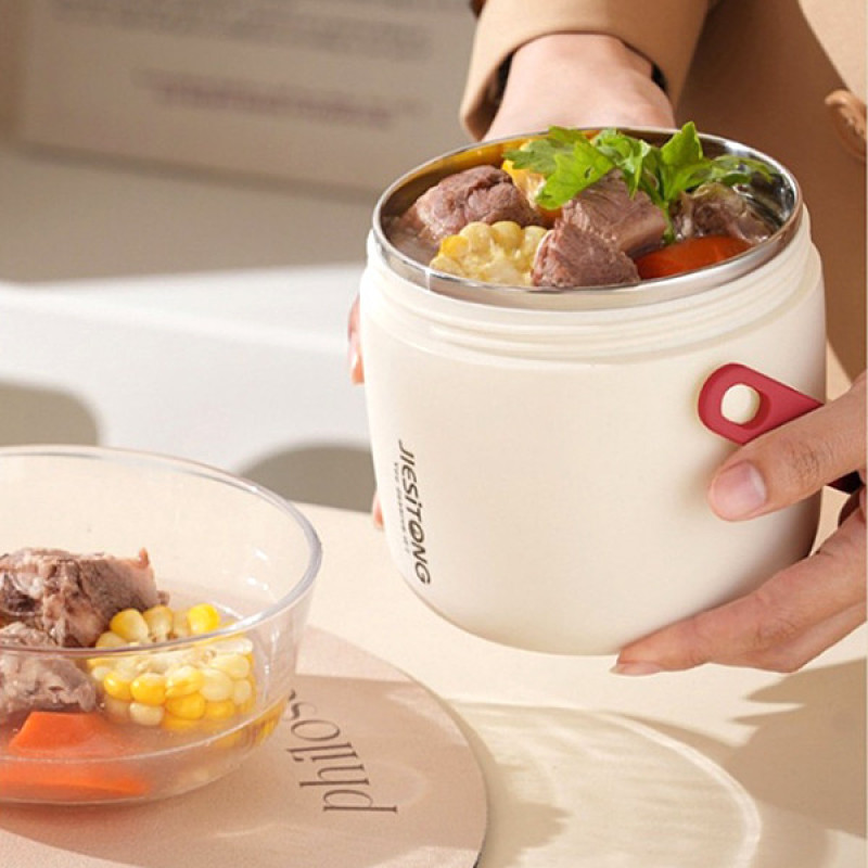فلاسک غذا مدل دوجداره کد LUNCH-BOX گنجایش 1 لیتر