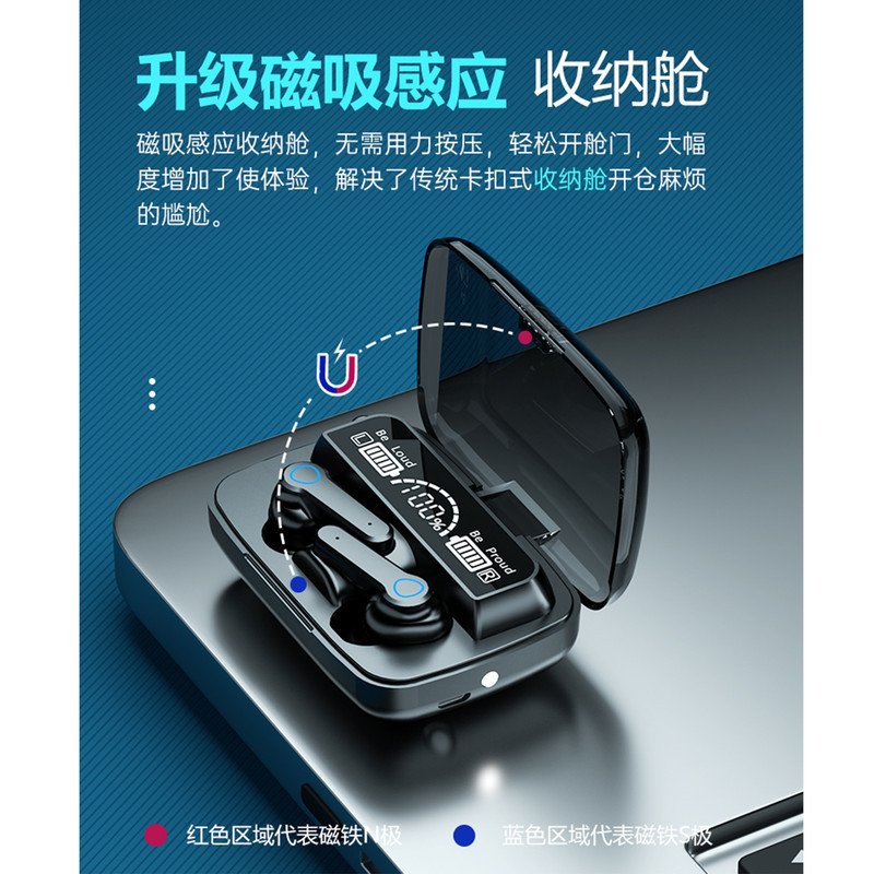 هدفون بلوتوثی مدل M19 Newest با میکروفون نویز کنسلینگ، درگاه شارژ microUSB، امکان استفاده به صورت پاوربانک