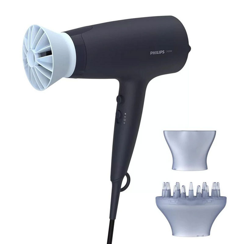 سشوار حرفه‌ای 2100 وات فیلیپس مدل BHD360، موتور DC، وزن 290 گرم