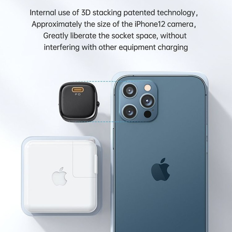 شارژر دیواری 30 وات مک دودو مدل Nano 30 mini به همراه کابل USB-C
