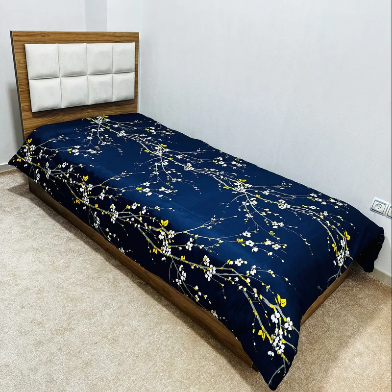 کاور لحاف ناتوسا مدل شکوفه یک نفره سایز 160x220 سانتی متر