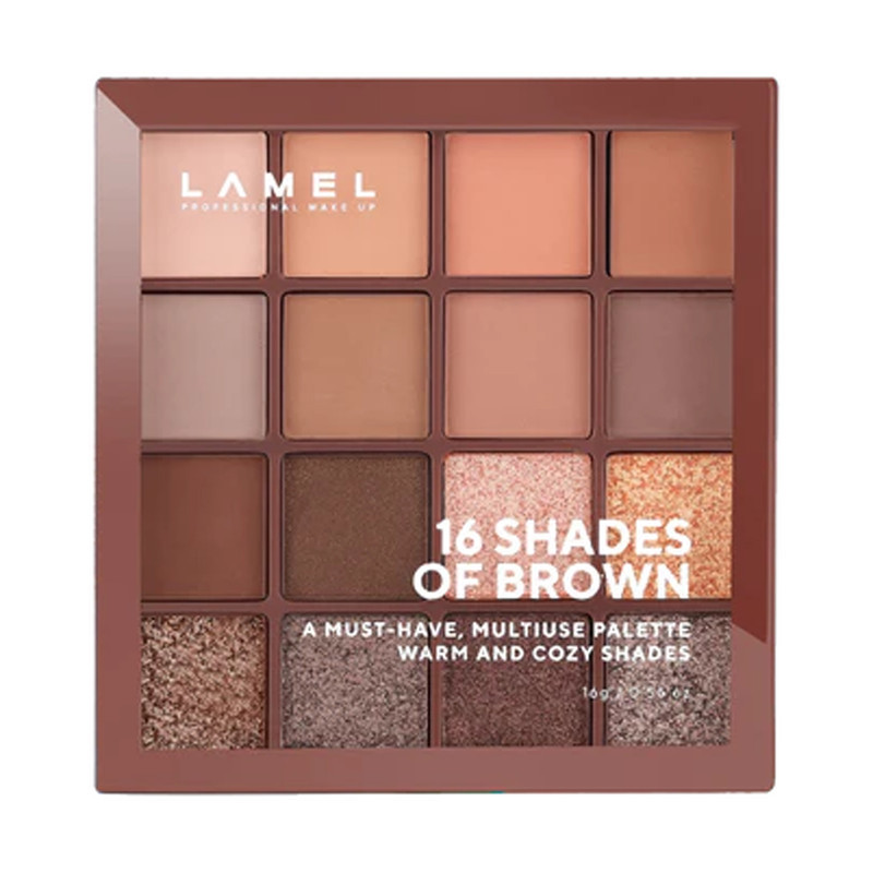 پالت سایه چشم لامل مدل Shades of Brown شماره 16