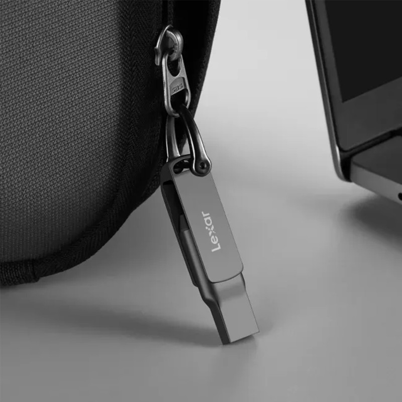 فلش مموری لکسار مدل Dual Drive D400 ظرفیت 128 گیگابایت با رابط USB 3.2