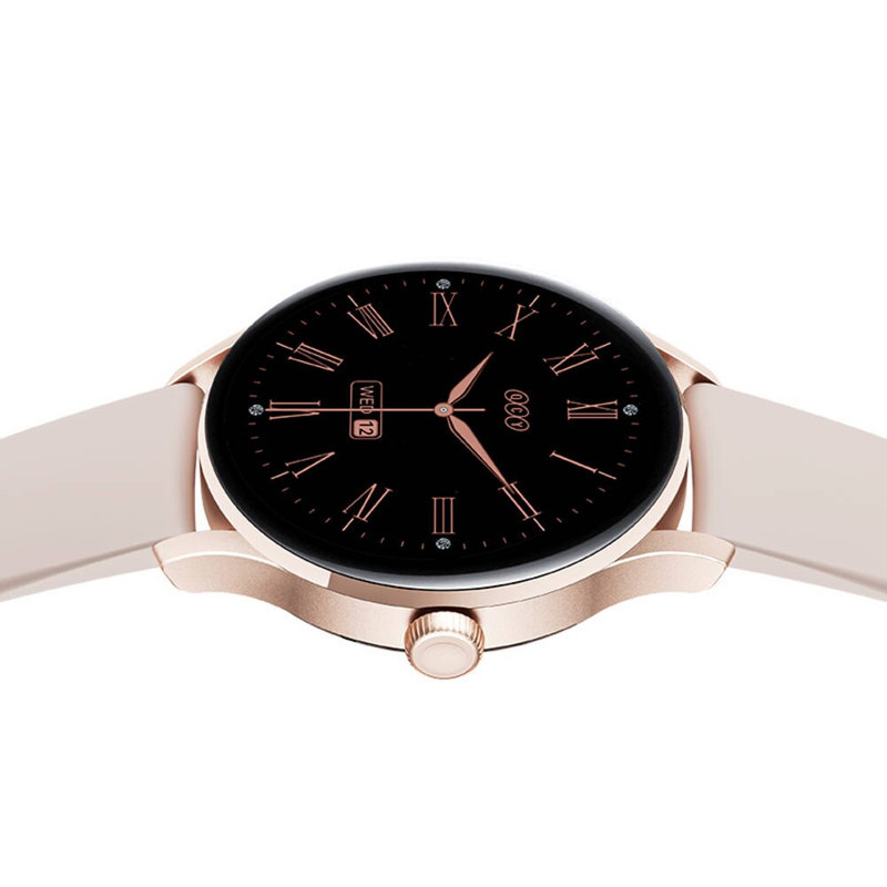 ساعت هوشمند کیو سی وای مدل MSU WATCH ELITE PUNCHING  دارای قابلیت های صفحه نمایش رنگی، صفحه نمایش لمسی، کنترل موسیقی (Music Player)، قابلیت مکالمه از طریق بلوتوث بند سیلیکون