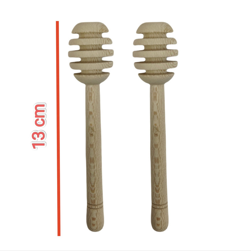 قاشق عسل خوری مدل چوبی کد a 133 بسته 2 عددی