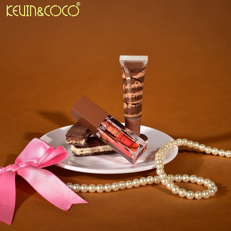 لیپ گلاس براق کوین اند کوکو مدل chocolate شماره 02 به همراه روغن لب کوین اند کوکو مدل Chocolate