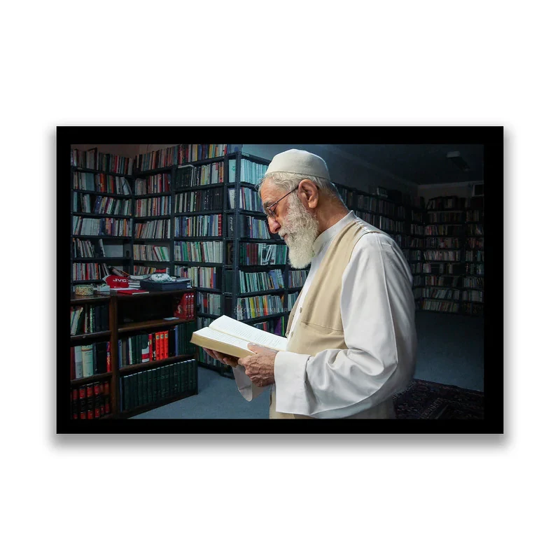 تابلو بکلیت طرح رهبر شهید آیت الله سید علی خامنه ای مدل s10538 فریم مشکی