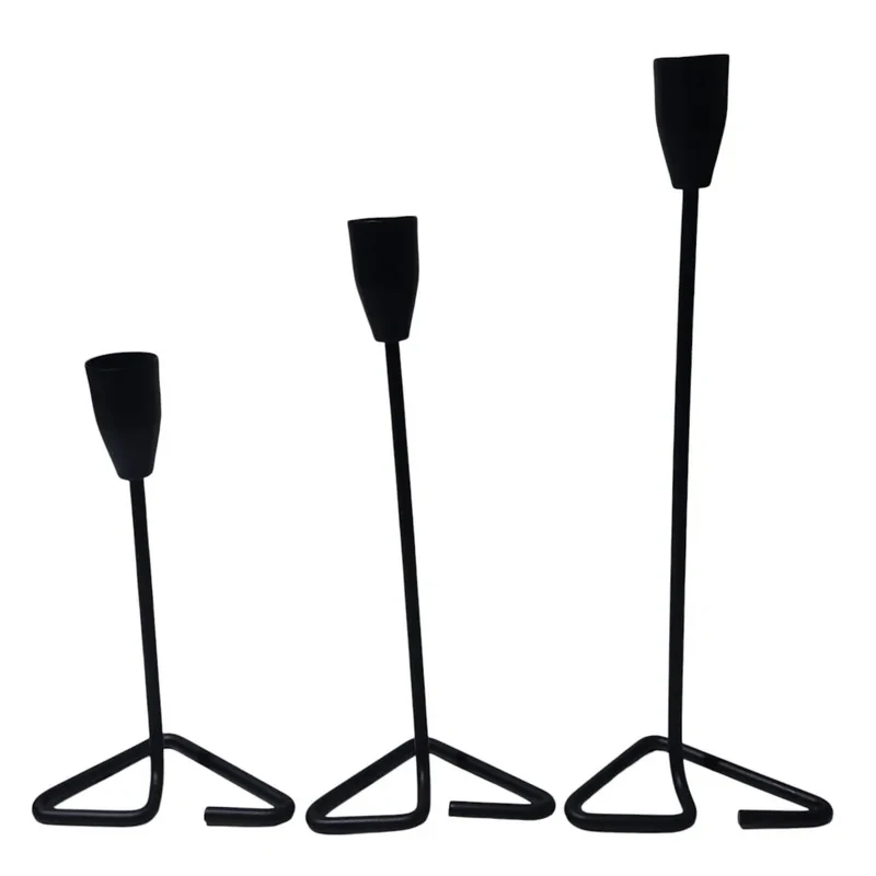 جاشمعی مدل Blacktriangle کد 178 مناسب برای شمع استوانه ای مجموعه 3 عددی