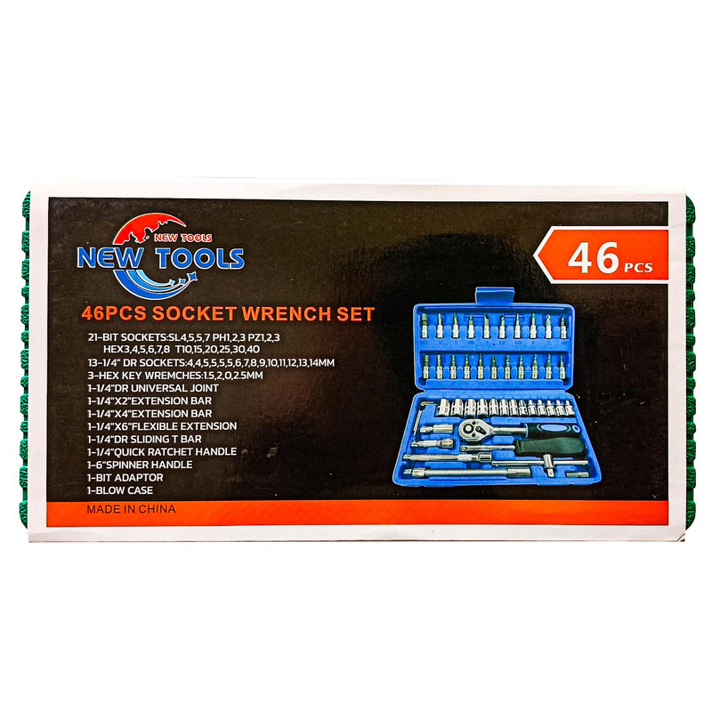 جعبه آچار بکس مدل ZX-852 مجموعه 46 عددی