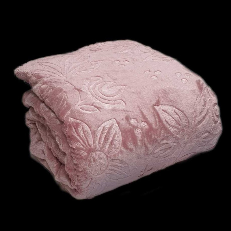 پتو مسافرتی 2 نفره تیسا مدل گل برجسته  سایز 220x200 سانتی‌متر