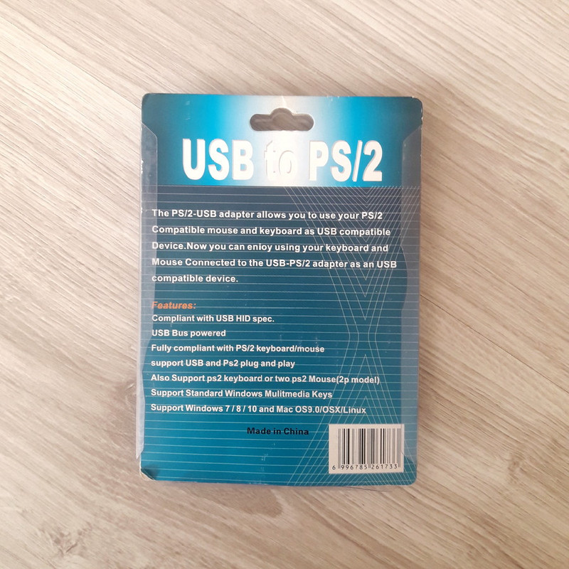 کابل تبدیل ps2 به USB مدل PS2 K DATA  طول 0.3 متر