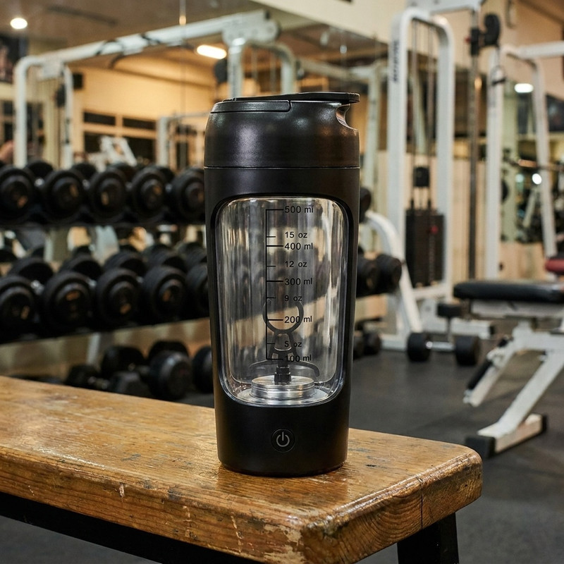 شیکر شارژی قابل حمل گرین لاین مدل Protein Mixer GNPRSH650MBK گنجایش 0.65 لیتر