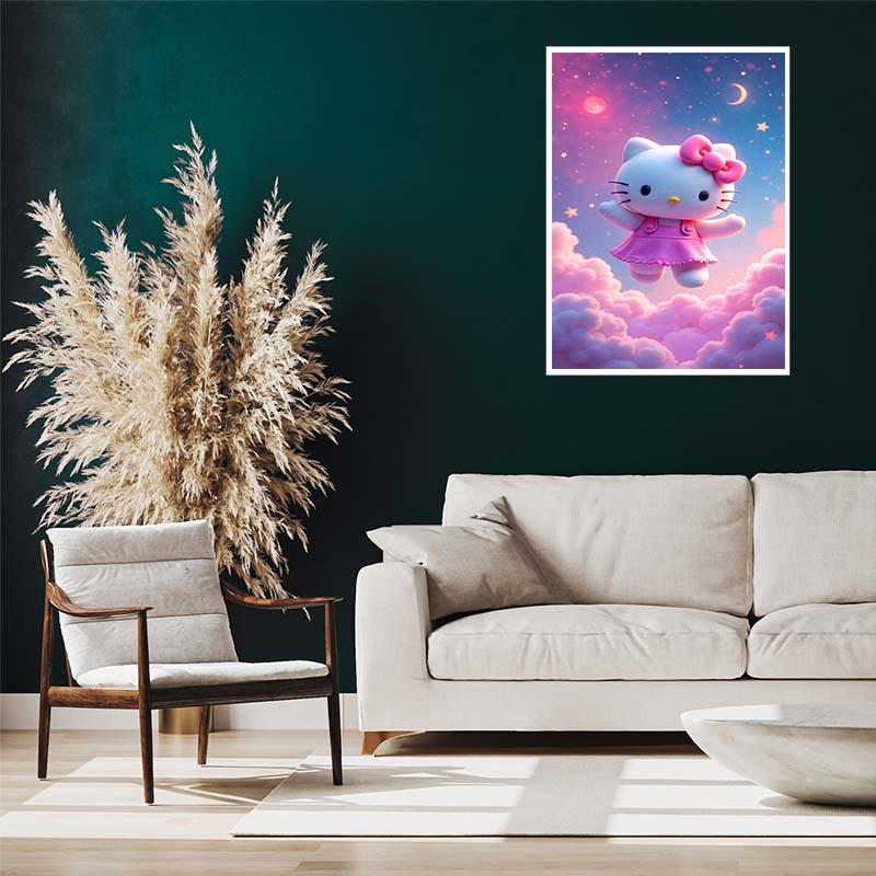 پوستر کارنيکا طرح هلو کیتی hello kitty کد 57058 مجموعه 8 عددی