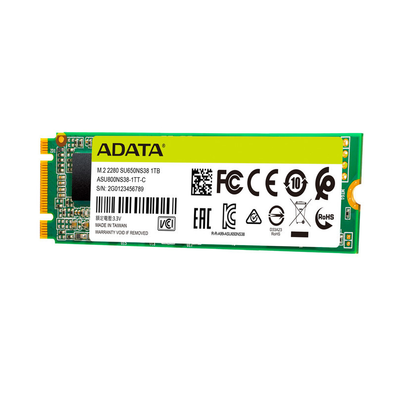 اس اس دی اینترنال SATA III ای دیتا مدل SU650 M.2 SATA 2280 ظرفیت 256 گیگابایت