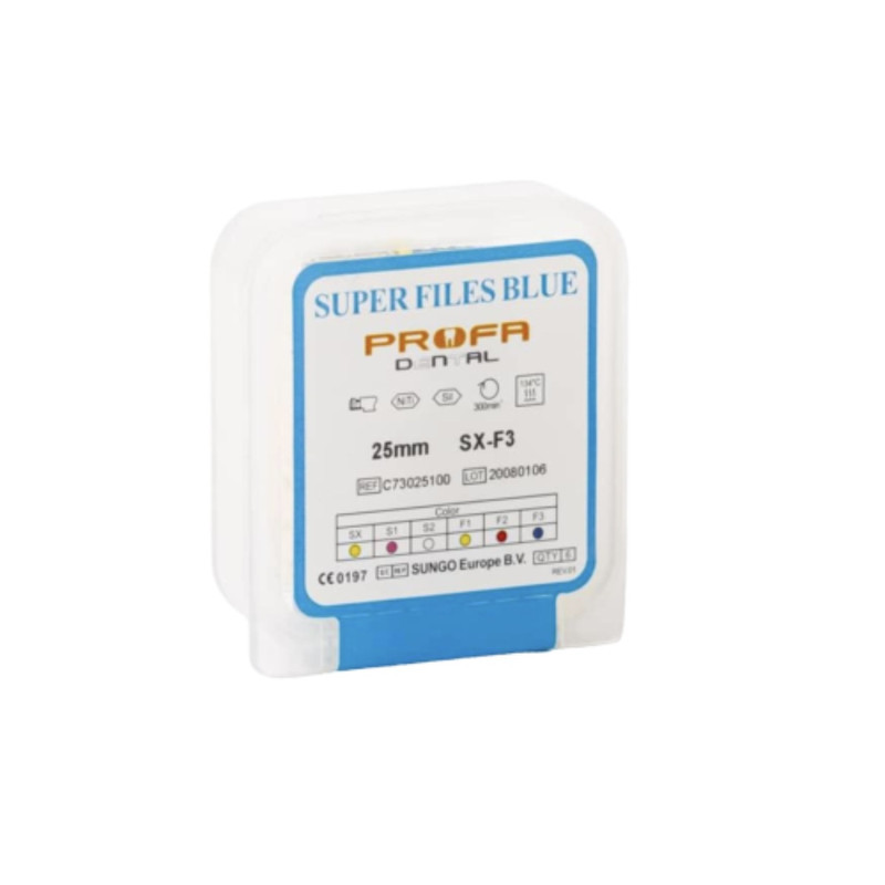 فایل روتاری دندانپزشکی پروفا مدل SX-F3 25MM بسته 6 عددی