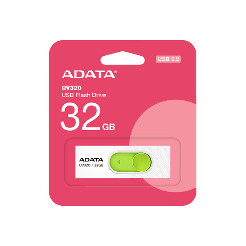 فلش مموری 32 گیگابایت ای دیتا مدل UV320 با درگاه USB 3.1 کشویی و سازگار با ویندوز، مک و لینوکس، مناسب انتقال سریع اطلاعات تا 10 گیگابیت بر ثانیه