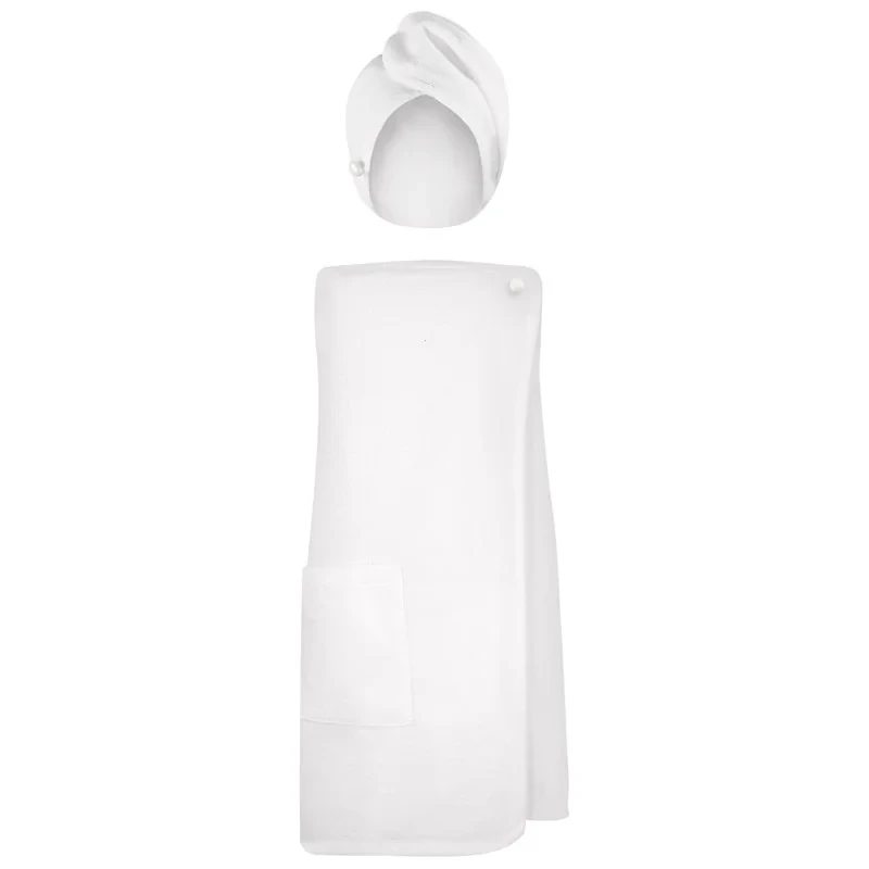 حوله استخری مدل دکلته کد 221    سایز 136×80 سانتی‌متر به همراه حوله کلاهی