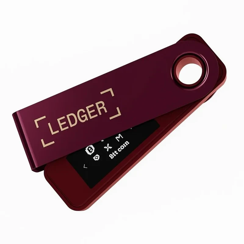کیف پول سخت افزاری لجر مدل نانو اس پلاس طرح Crimson Magenta