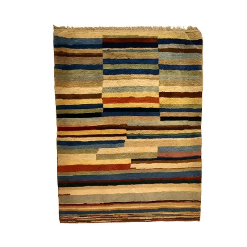 گبه فرش دستباف یک ونیم متری مدل بافت قشقای شیراز کد NKP.Z.N42