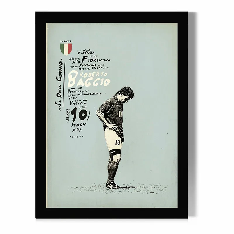تابلو مدل دیواری طرح روبرتو باجو | Roberto Baggio کد FD427