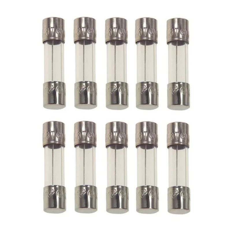 فیوز شیشه ای 1 آمپر مدل YADIKE0210FUSESS250V1A10MN10 بسته 10 عددی