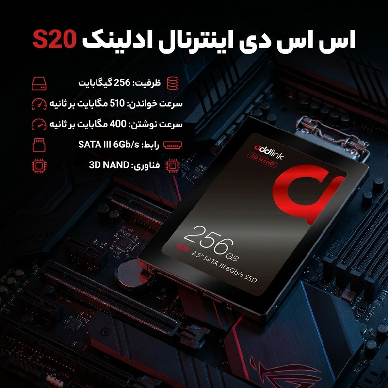 اس اس دی اینترنال ادلینک مدل S20 ظرفیت 256 گیگابایت