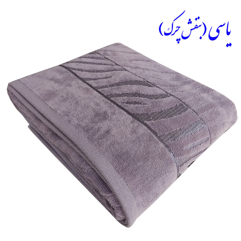 حوله حمام نساجی هنر یزد مدل tiger سایز 150×90 سانتی متر