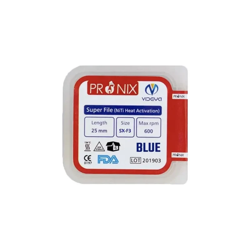 فایل روتاری دندانپزشکی پرونیکس مدل BLUE  SX-F3 25MM بسته 6 عددی