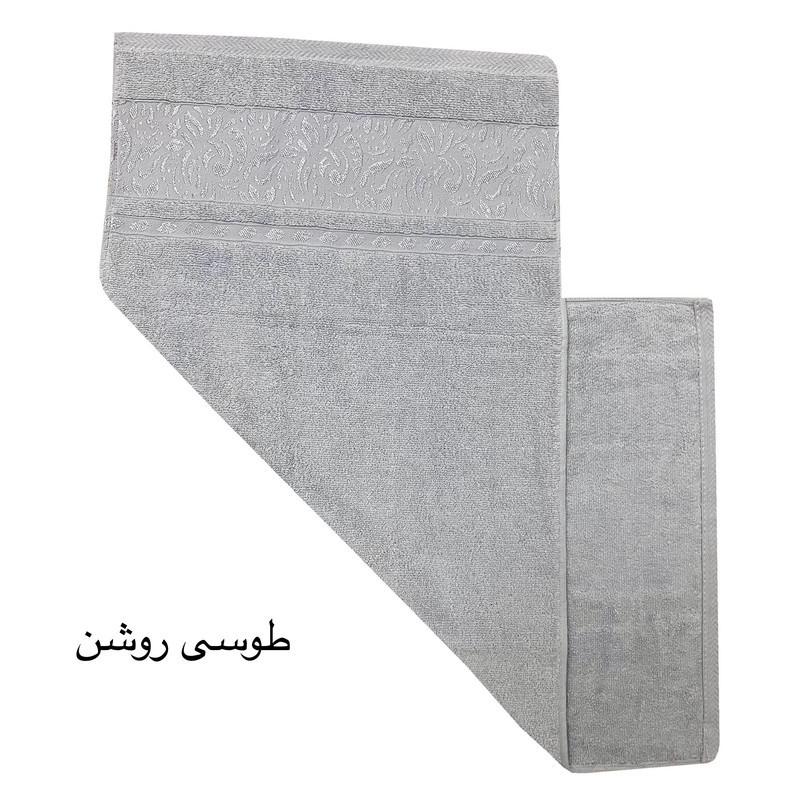 حوله دست و  صورت هنرمند مدل برجسته سایز 40x80 سانتی متر