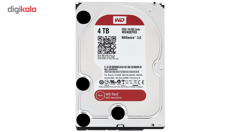 هارددیسک اینترنال وسترن دیجیتال مدل Red WD40EFRX ظرفیت 4 ترابایت