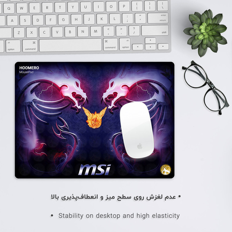 ماوس پد هومرو مدل A2701 طرح  MSi gaming Computer hardware company