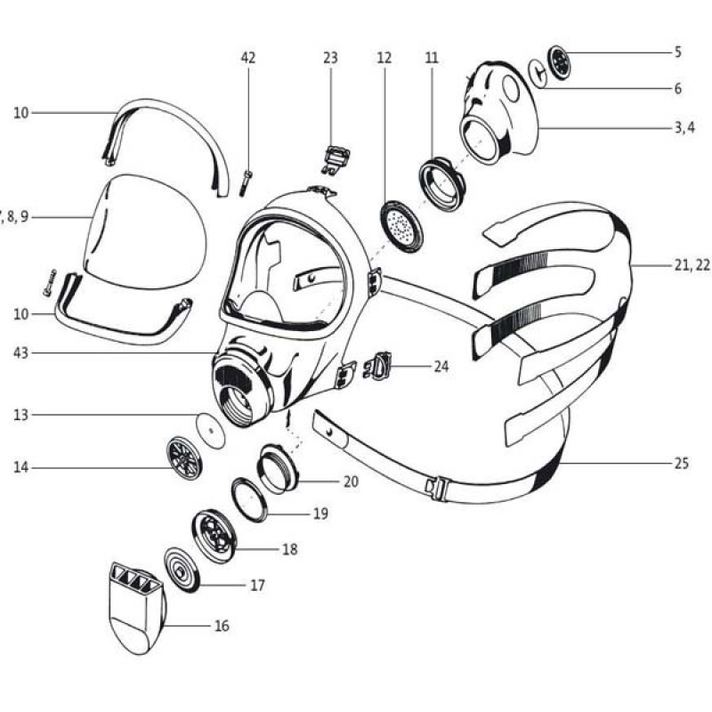 ماسک ایمنی ام اس ای مدل MSA S3