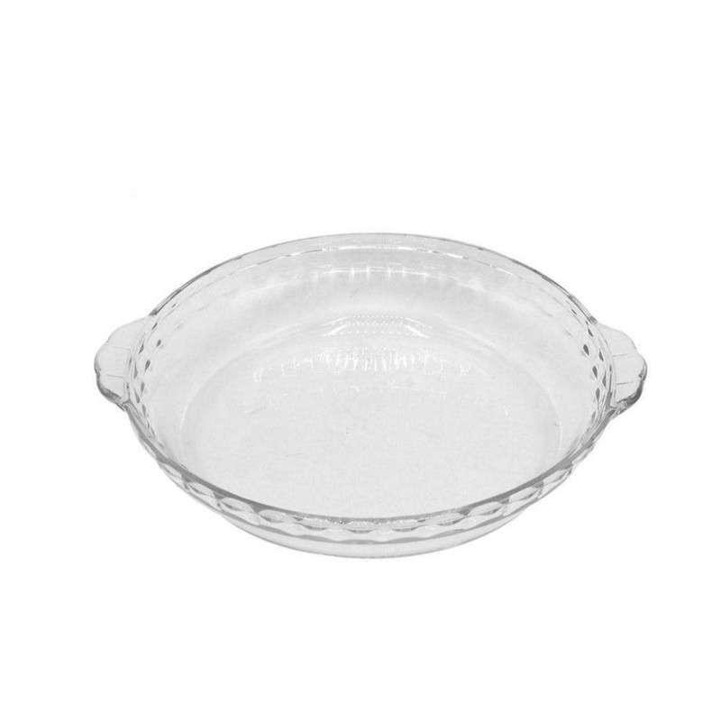 ظرف سرو پیتزا کریستال شیشه و بلور اصفهان مدل نازنین 746 بسته 2 عددی قابل شست‌وشو در ماشین ظرفشویی
