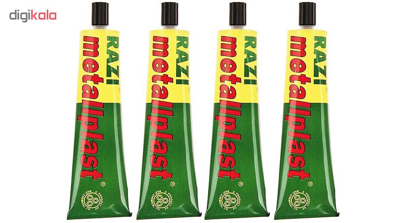 چسب آهن رازی مدل Metallplast حجم 100 میلی لیتر بسته 4 عددی