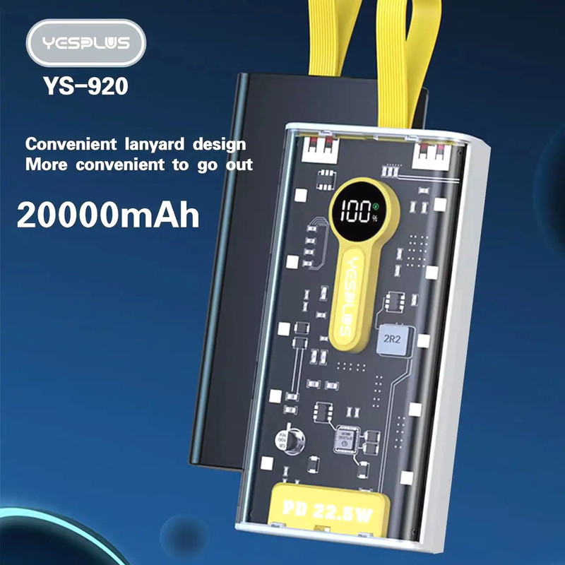 پاوربانک 22.5 وات یس پلاس مدل  YS920  ظرفیت 20000 میلی آمپر ساعت