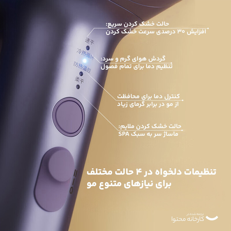 سشوار حرفه‌ای 1800 وات فیلیپس مدل BHD720، موتور DC، وزن 950 گرم، دارای سری دیسپانسر، متمرکز‌کننده باریک با ویژگی فرکنندگی، صاف‌کنندگی، حجم‌دهندگی، با قابلیت فناوری تولید یون